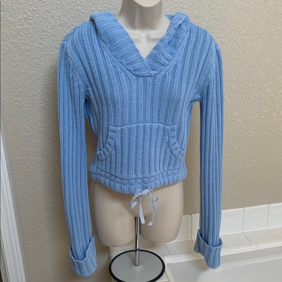 Light Blue Crop Sweater - Picture 1 of 7